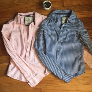Bundle of 2 A&F Striped Button-ups!